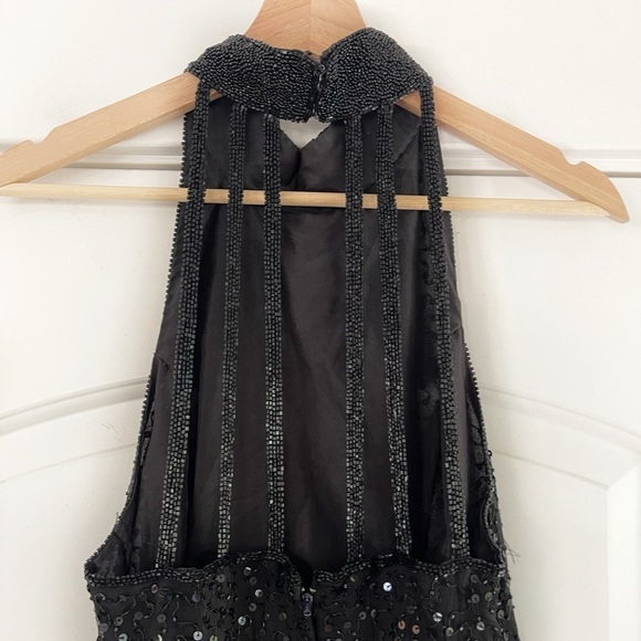 Gorgeous Vintage Stenay Beaded Silk Halter Dress - 6 - Picture 5 of 9